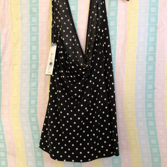NWT Joseph Ribkoff Polka Dot Buckle Halter Top 8 - Picture 3 of 3